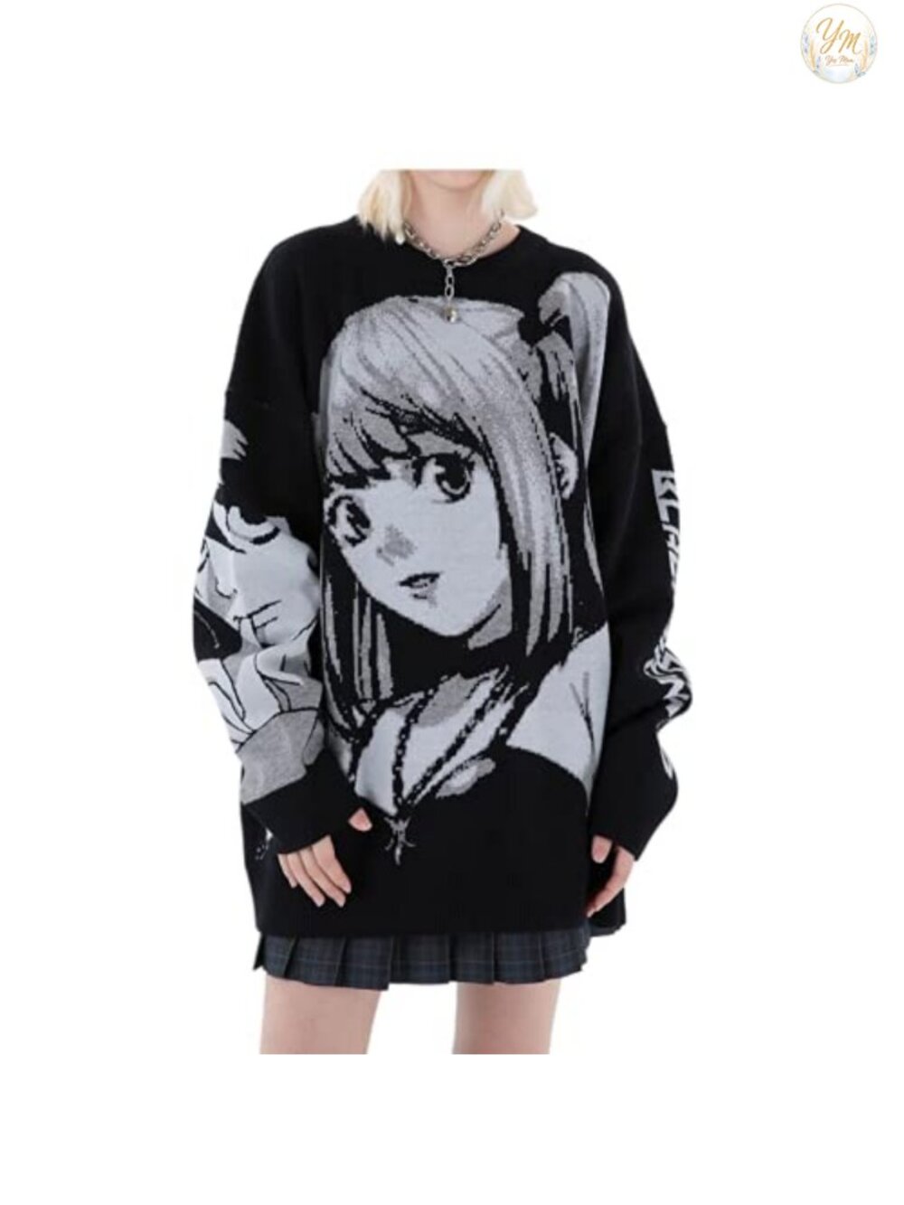 Oversized Knitted Harajuku Sweater Gothic Anime Pullover Top